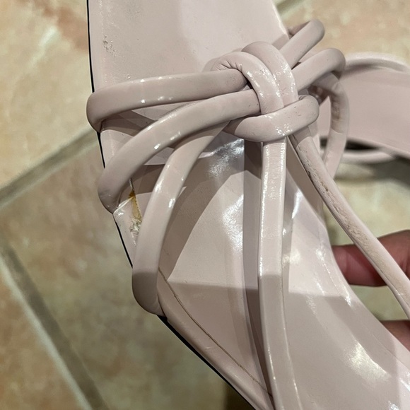 Zara Light Pink Knotted Sandals - Picture 8 of 9